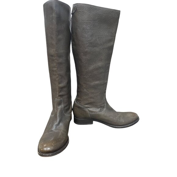 Frye Shoes - Frye Womans Brown Leather Knee Equestrian Riding Boots 11E SKU 9556